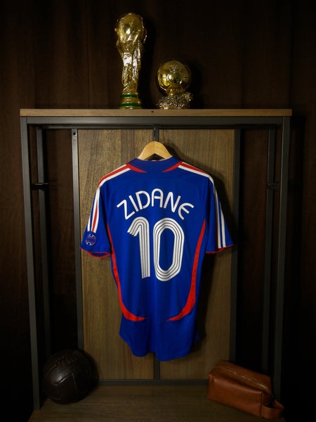 France 2006/2007 Home Jersey – Zinedine Zidane #10 – Size M – Blue Adidas Shirt
