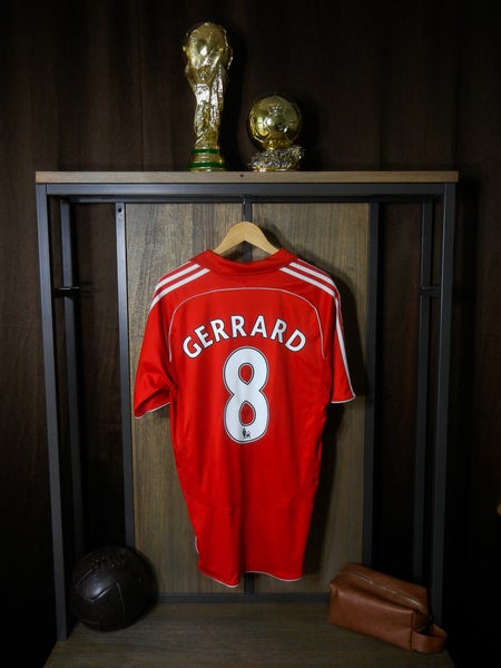 Liverpool 2006–2008 Home Jersey – Steven Gerrard #8 – L – Red Adidas Shirt