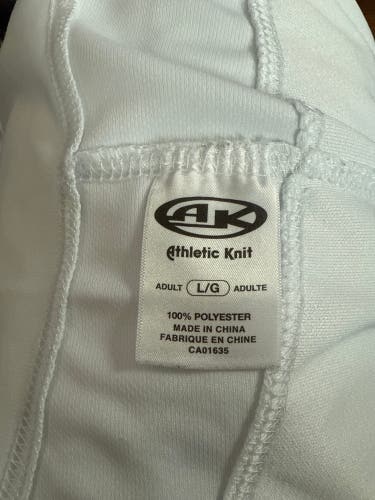 CT JR Rangers White Senior Large Athletic Game Socks (Used)