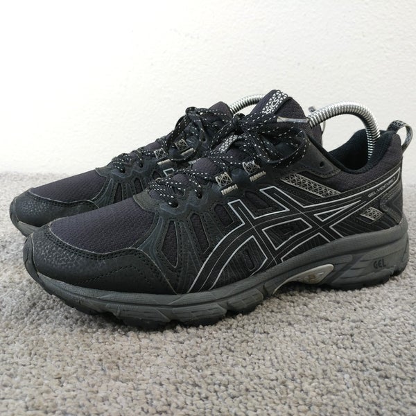 Asics Gel Venture 7 Womens Size 8.5 Running Shoes Black Sneakers Low Top