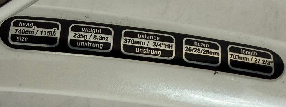 HEAD THREE Star S10 Tennis Racquet 115Sq 4 5/8" Grip