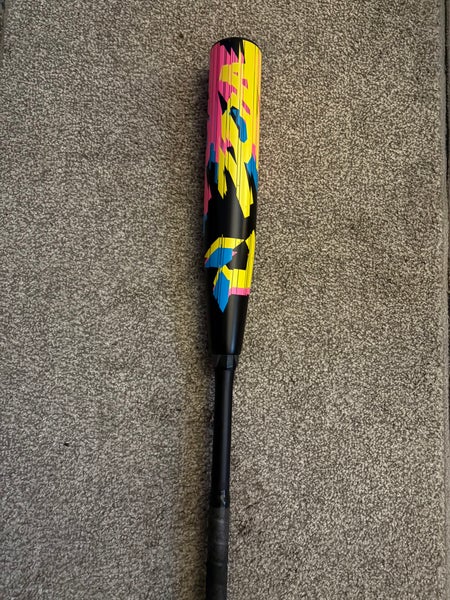2023 DeMarini Zoa Glitch 32 drop 5 HR derby / showcase bat W/ new lizard skin