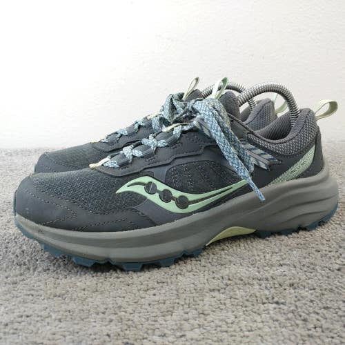 Saucony Excursion TR17 Womens Size 9 Trail Running Shoes Gray Mint Green