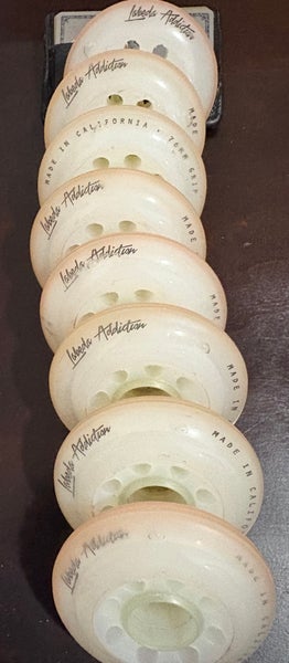 lot of 8 labeda addiction 76mm indoor used wheels