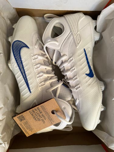 White Men's Size M 9.0 (W 10.0) Adult Nike Mid Top Molded Cleats (New)