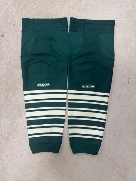 Green Senior Large CCM Custom Sublimated Socks Pro Stock (Used)