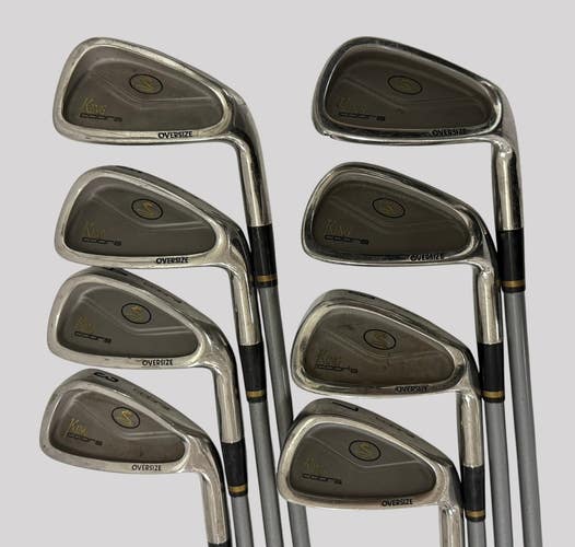 King Cobra Oversize Stiff Flex Irons RIGHT HAND RH GRAPHITE 3-9 PW