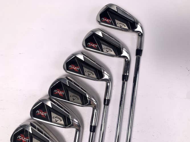 Callaway Razr X Iron Set 3-PW+GW+SW Uniflex Steel Mens RH