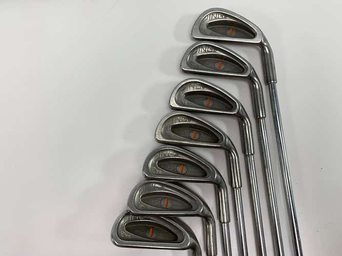 Ping Eye Iron Set 2-PW Orange Dot 2* Flat Karsten Regular Mens RH- Missing 6,8 i