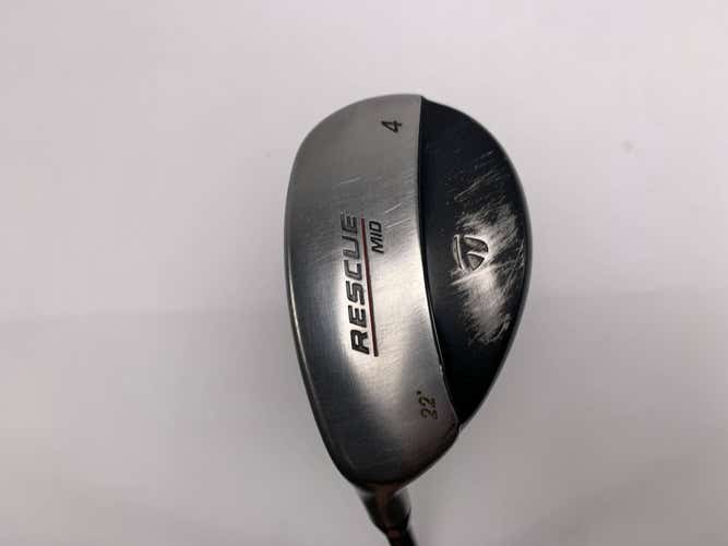 TaylorMade Rescue Mid 4 Hybrid 22* Stiff Graphite Mens LH Midsize Grip
