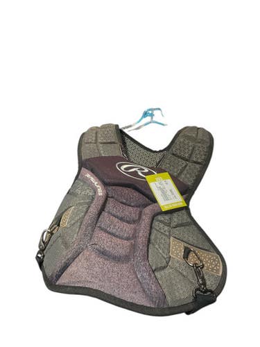Used Rawlings GRAY CHEST PROTECTOR Catchers Chest Protector Grey Intermed 11834-S000041604