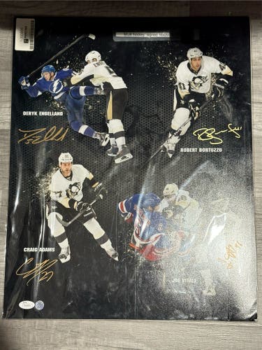 Penguins 4-player signed poster
