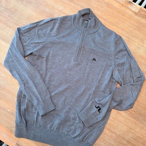 J.Lindeberg Mens Grey “Kian Tour” Merino Wool Pullover (Medium/Large) *Read*