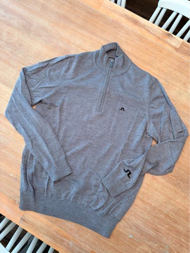 J.Lindeberg Mens Grey “Kian Tour” Merino Wool Pullover (Medium/Large) *Read*