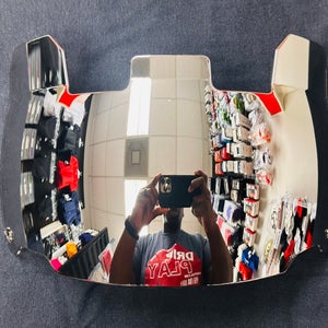 CLEAR MIRROR CHROME SCOOP VISOR