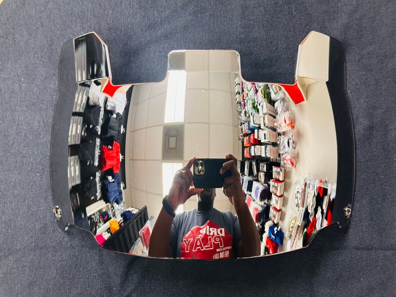 CLEAR MIRROR CHROME SCOOP VISOR