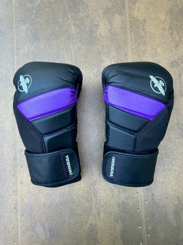 (Like New) Hayabusa T3 Original Boxing Gloves - Black/Purple, 10oz