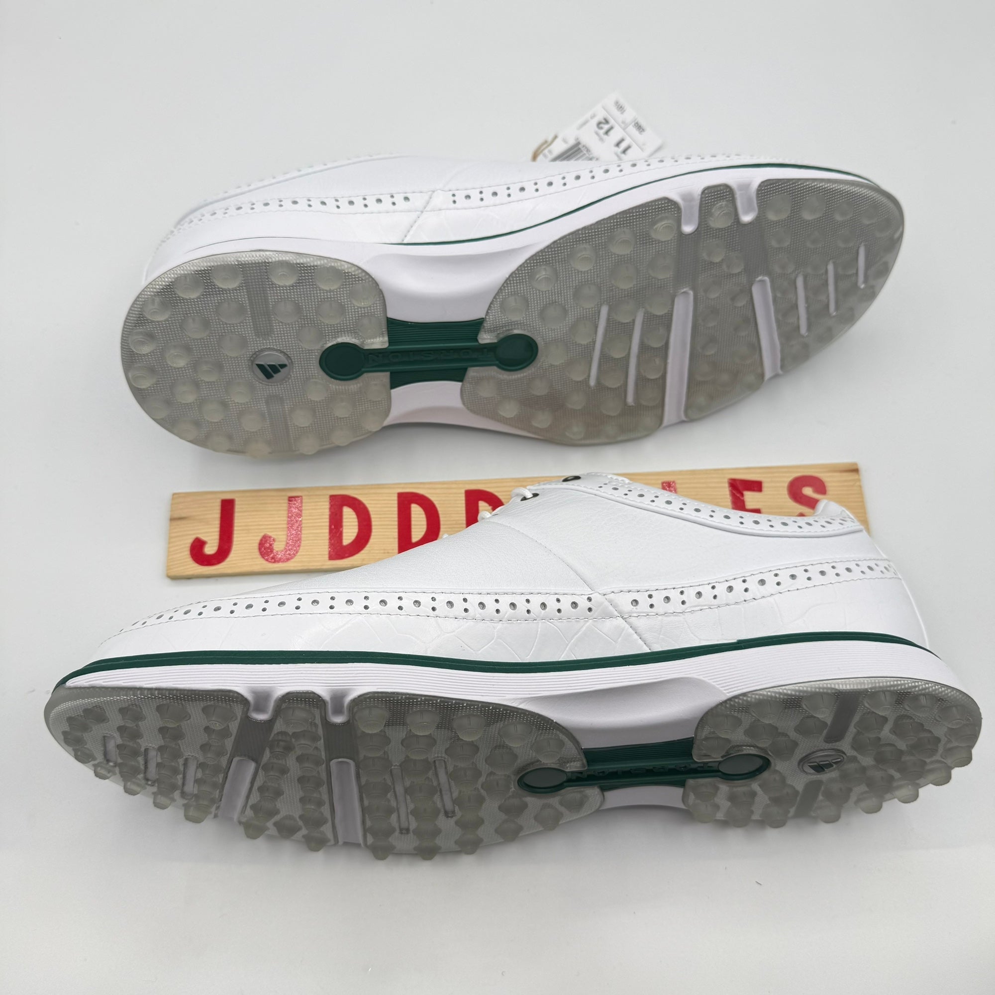 Adidas Golf MC80 Spikeless White Green IE3526 Waterproof 