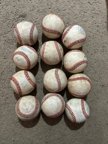 Baseballs 12 Pack (1 Dozen) Used Leather Cover