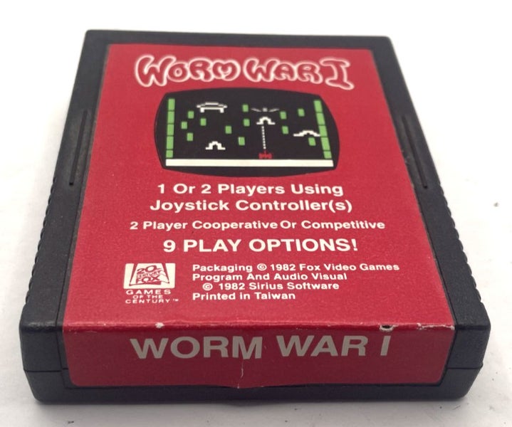Worm War 1 Atari 2600 Game Only Retro Vintage
