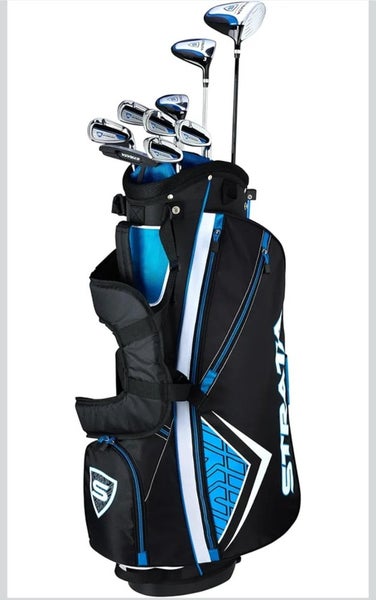 Callaway Strata Mens Complete 12 Piece Golf Package Set Men LEFT HANDED 9.9/10!!