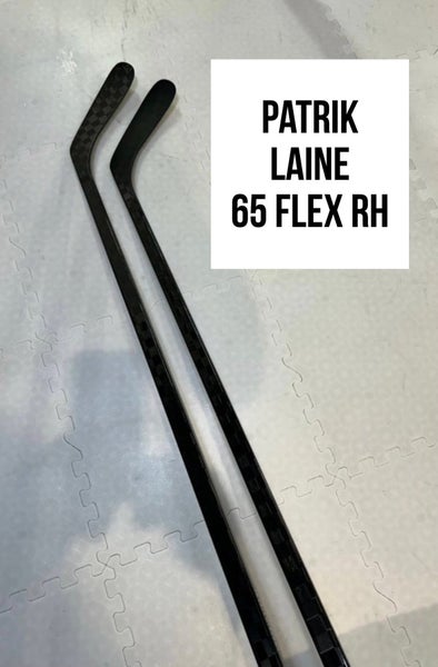Senior(2x)Right Patrik Laine 65 Flex Toe Pattern ProBlackStock™ Unbranded Pro Stock Hockey Sticks