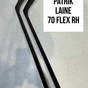 Senior(2x)Right Patrik Laine 70 Flex Toe Pattern ProBlackStock™ Unbranded Pro Stock Hockey Sticks