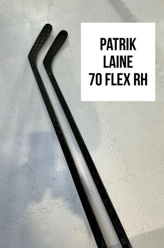 Senior(2x)Right Patrik Laine 70 Flex Toe Pattern ProBlackStock™ Unbranded Pro Stock Hockey Sticks