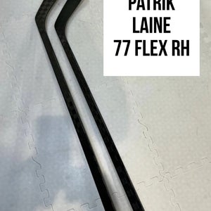 Senior(2x)Right Patrik Laine 77 Flex Toe Pattern ProBlackStock™ Unbranded Pro Stock Hockey Sticks