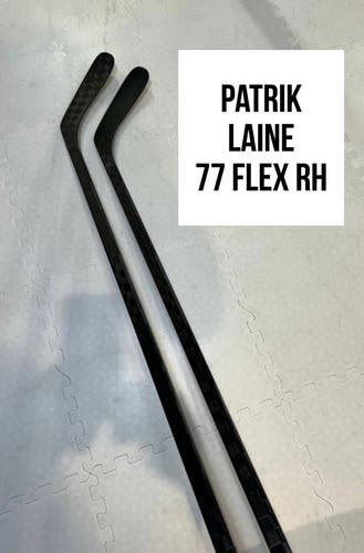 Senior(2x)Right Patrik Laine 77 Flex Toe Pattern ProBlackStock™ Unbranded Pro Stock Hockey Sticks