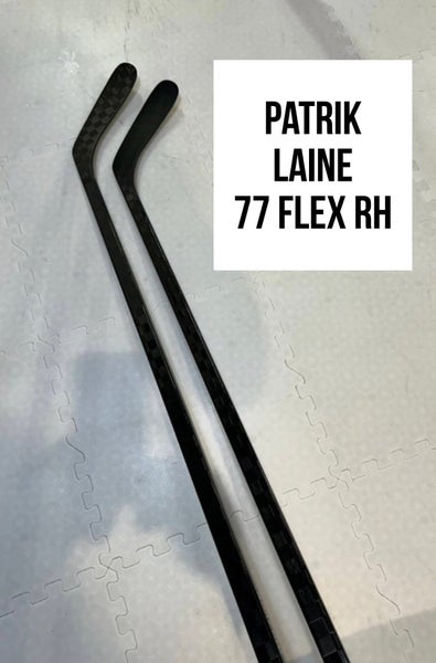 Senior(2x)Right Patrik Laine 77 Flex Toe Pattern ProBlackStock™ Unbranded Pro Stock Hockey Sticks