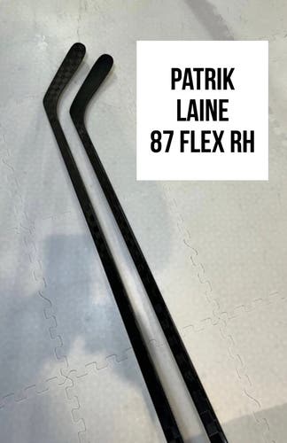 Senior(2x)Right Patrik Laine 87 Flex Toe Pattern ProBlackStock™ Unbranded Pro Stock Hockey Sticks