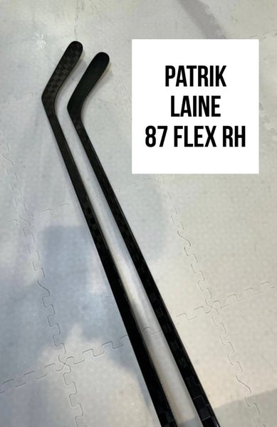 Senior(2x)Right Patrik Laine 87 Flex Toe Pattern ProBlackStock™ Unbranded Pro Stock Hockey Sticks