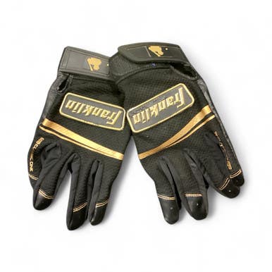 Used Franklin BB/SB Batting Gloves Black MD 11846-S000096365
