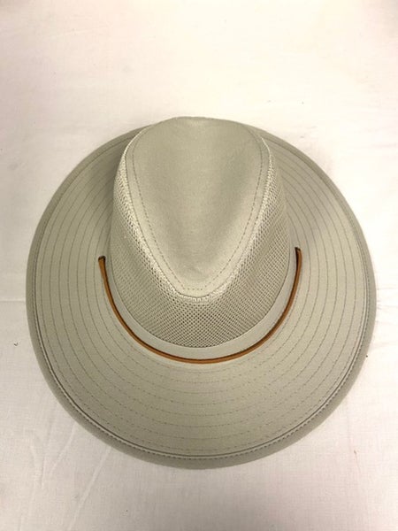 Triangle Sport Headwear Cloth Safari Structured Mesh Hat (Natural, One Size) NEW
