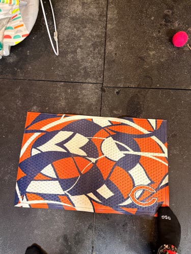 Chicago Bears NFL Quick Snap Rubber Doormat 19”x30” NON Skid Raised Nibs.