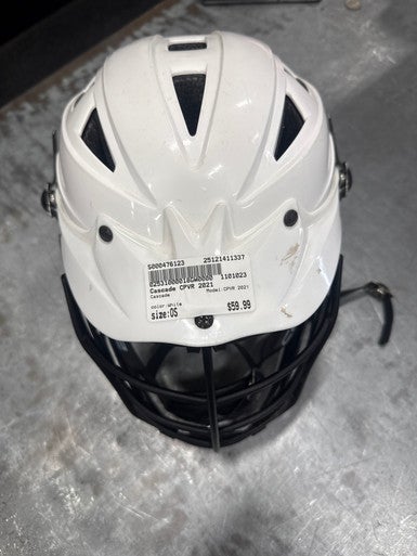 Used Cascade CPVR 2021 Lacrosse Helmet White One Size 11337-S000476123