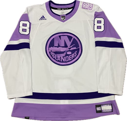 New York Islanders Noah Dobson Hockey Fights Cancer Adidas Jersey Size 54