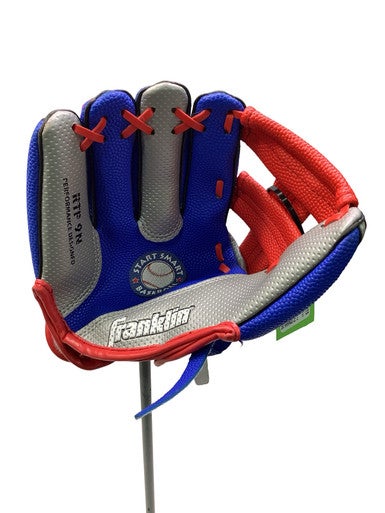 Used Franklin START SMART BASEBALL RTP 9N BB/SB Glove LH Throw Royal/Red/Grey 9" 11347-S000260734