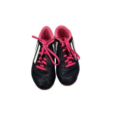 Used Adidas BLK/PNK SOCCER CLEATS Soccer Cleats Black And Pink Junior 03 11347-S000260760