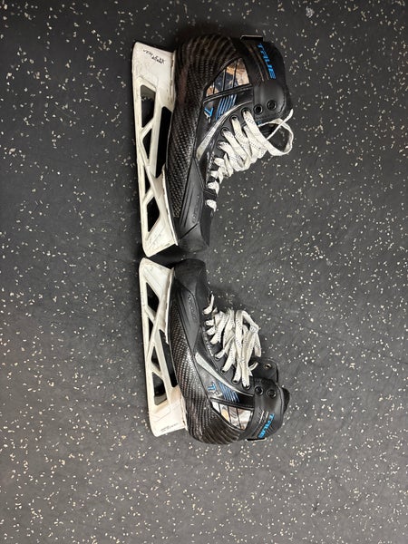 True TF Custom Pro Hockey Goalie Skates Regular Width Pro Stock 9.5 (Used)