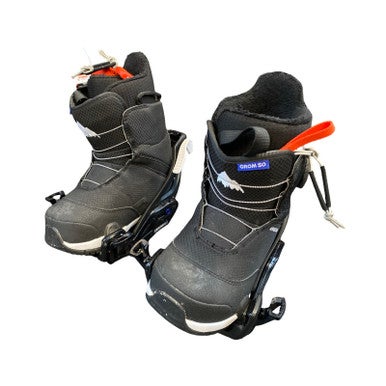 Used Burton GROM BOA STEP ON Boys Snowboard Boots Black Junior 01 11883-S000154807