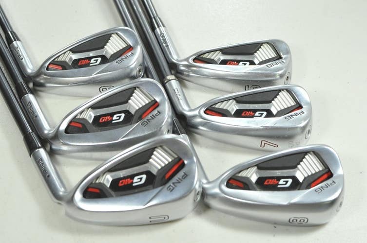 Ping G410 6-W,UW Iron Set Regular Flex Black Dot Right Alta CB Graphite # 207448
