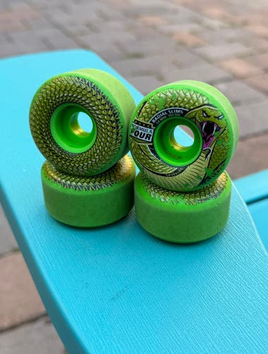 Spitfire F4 Radial Snake Death Skateboard Wheels (Set Of 4) Green 52mm 101 Duro