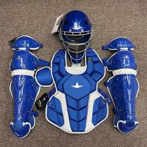All Star Top Star Intermediate Ages 13-15 Baseball Catchers Gear Set Royal Blue