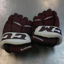 Used CCM TA Senior Gloves White And Maroon 12" 11339-S000197194