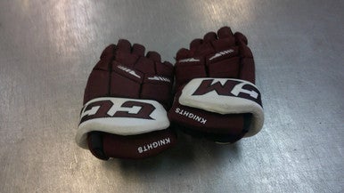 Used CCM TA Senior Gloves White And Maroon 12" 11339-S000197194