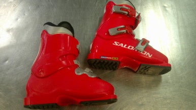 Used Salomon T3 Boys DH Ski Boot Red 230 MP - J05 - W06 11868-S000066805