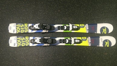 Used Rossignol TERRAIN Boys DH Ski/Binding White 104 cm 11868-S000066807