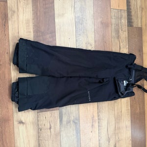 Black Size 14 Kids Unisex Full Side Zip Spyder ski race Snow Pants (Used)